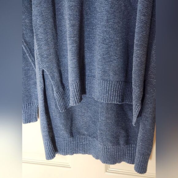 UGG L Blue Raglan Sleeve Round Neck Tight-Knit Lngslv Women's Pullover Sweater - Picture 7 of 9